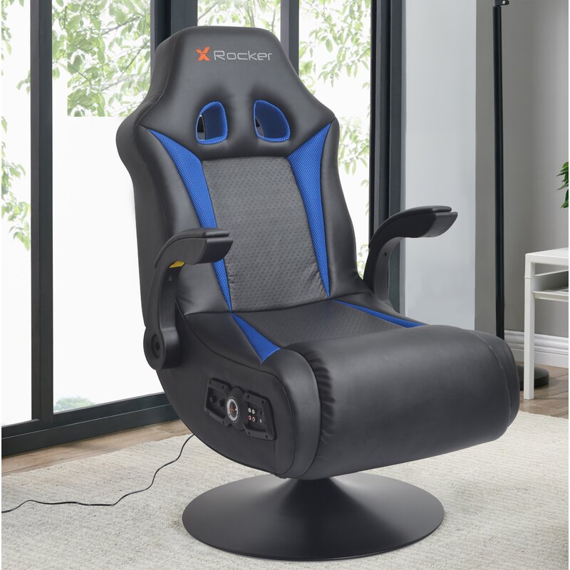 X Rocker Vibe 2.1 Bluetooth Pedestal Gaming Chair Black